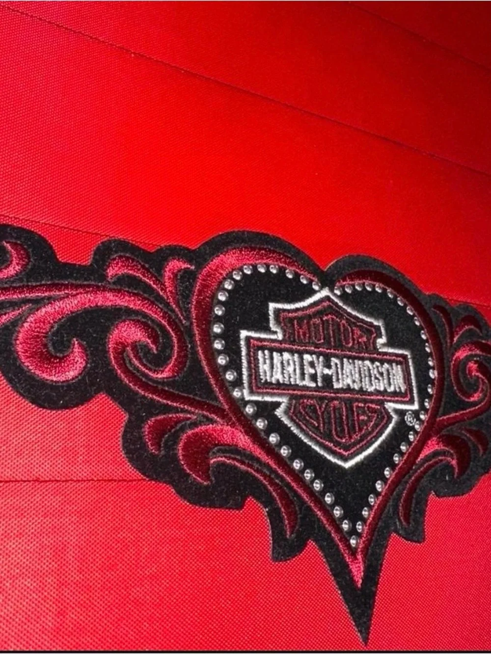 Harley-Davidson Red and Black Heart patch